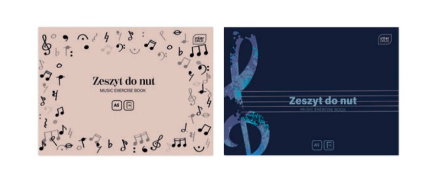 Zeszyt do nut mix B5/16k. szeroka linia Interdruk